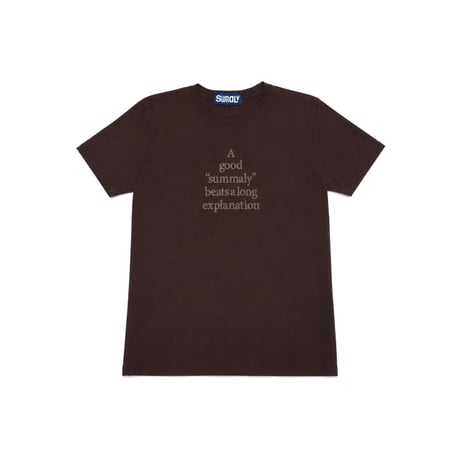 Summaly | ”Words" Logo Tee - Women - (Brown)
