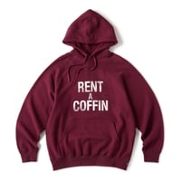 HELLRAZOR / RENT A COFFIN HOODIE (BURGUNDY)