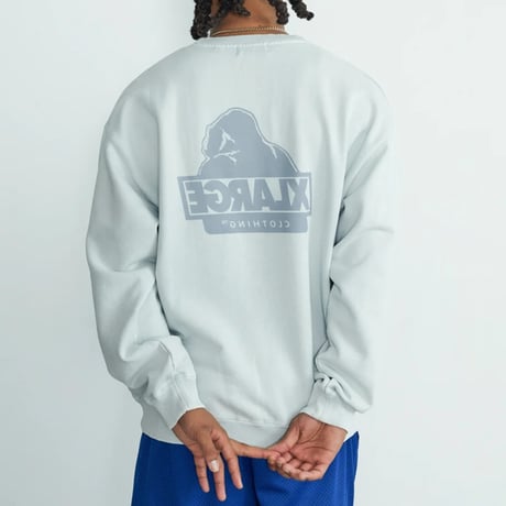 XLARGE | WASHED BACKSIDE OG CREWNECK SWEATSHIRT(GREY)
