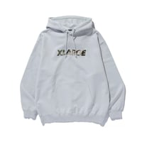 XLARGE | STANDARD LOGO HOODED SWEATSHIRT(GREY)