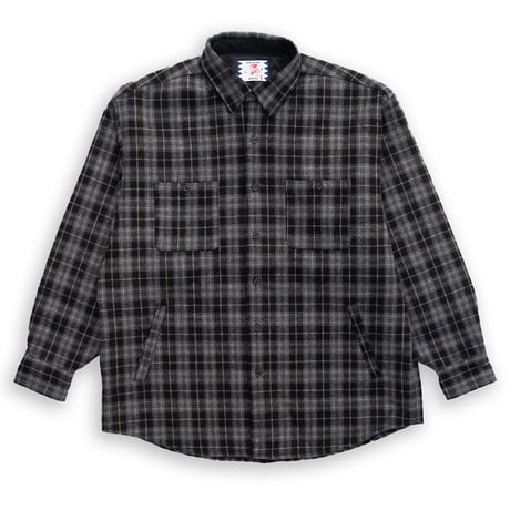SON OF THE CHEESE | CPO Quilted Check Jacket (Black)
