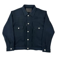 RUSSELL | × BerBerJin Pro Cotton Loopback Terry Sweat Trucker Jacket (NAVY)