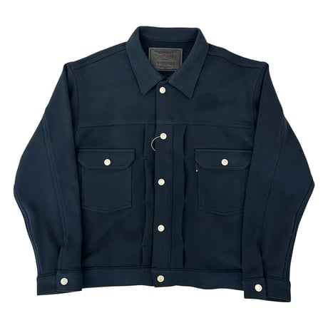 RUSSELL | × BerBerJin Pro Cotton Loopback Terry Sweat Trucker Jacket (NAVY)