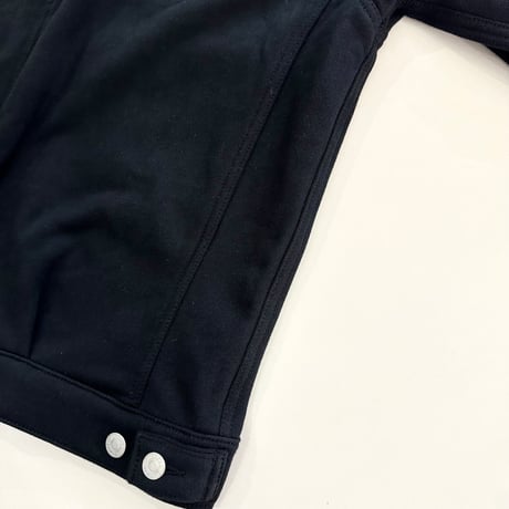 RUSSELL | × BerBerJin Pro Cotton Loopback Terry Sweat Trucker Jacket (BLACK))