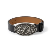 Dime / Skull Leather Belt (Black)