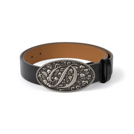 Dime / Skull Leather Belt (Black)