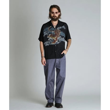 Schott / TIGER RAYON SHIRT (BLACK)