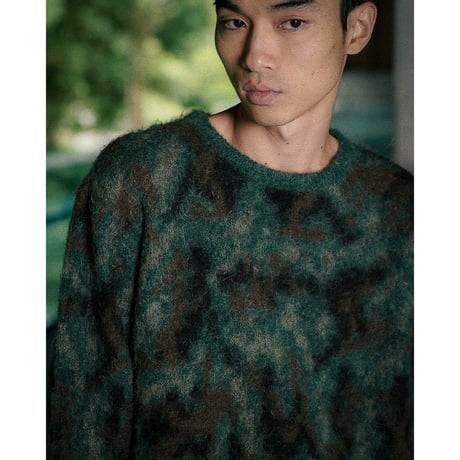 SPECIAL GUEST K.K.|  Sex Camo Mohair Knit (Green)