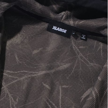 XLARGE | DOUBLE LAYERED ZIP HOODED SWEATSHIRT(BLACK)
