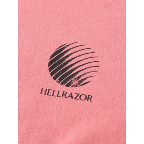 HELLRAZOR / LOGO GARMENT DYE HOODIE (PINK)