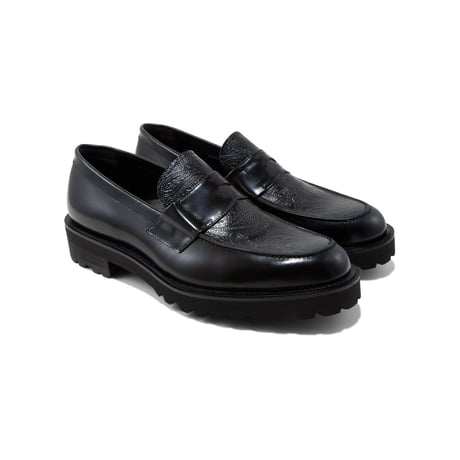 The Kenford Fineshoes |NEW CLASSIC COIN LOAFERS(MENS / BLACK BLACK PAISLEY)