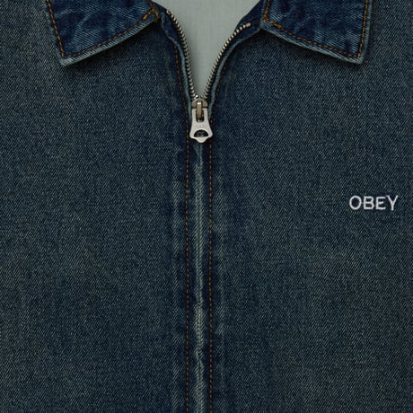 OBEY | OBEY WORKSHOP JACKET  (OIL STANIED INDIGO)