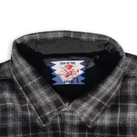 SON OF THE CHEESE | CPO Quilted Check Jacket (Black)