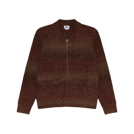 OBEY | ANTON GRADIENT CARDIGAN (BROWN MULTI)