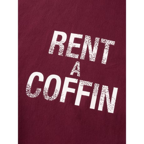 HELLRAZOR / RENT A COFFIN HOODIE (BURGUNDY)