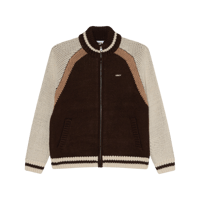 OBEY | AVEN ZIP UP SWEATER (BROWN MULTI)