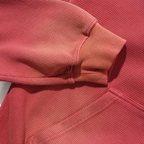 Butter Goods| Faded Waffle Zip-Thru Hood (Red)
