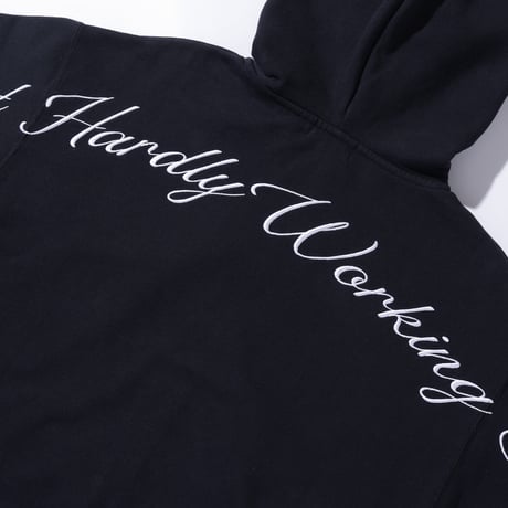 XLARGE | CURSIVE ZIP UP HOODED SWEATSHIRT(NAVY)