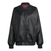 adidas originals | PLEATHER SST OVERSIZED TRACK TOP (Black / Maroon)