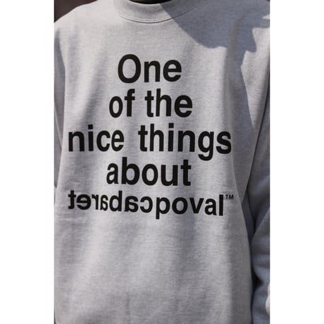 CABARET POVAL | Nice Things Crewneck(Ash Grey)