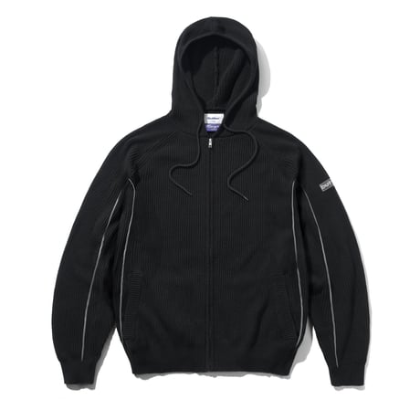 Butter Goods| Dougie Knit Zip-Thru Hood(Black)
