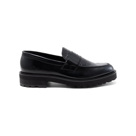 The Kenford Fineshoes |NEW CLASSIC COIN LOAFERS(MENS / BLACK BLACK CROCODILE)