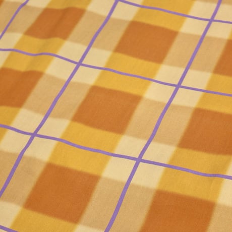 Sauras Being |  S/S ALOHA SHIRTS / CHECK (MUSTARD)