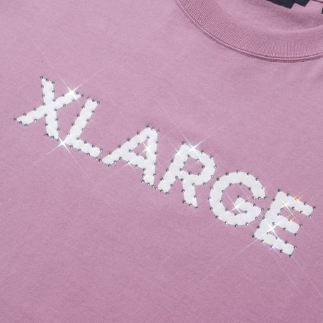 XLARGE | RHINESTONE LOGO S/S TEE(PINK)