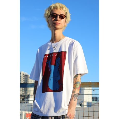 by Parra | Vertical horse t-shirt (White)