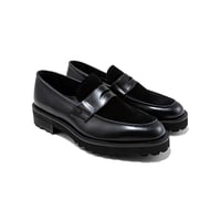 The Kenford Fineshoes |NEW CLASSIC COIN LOAFERS(MENS / BLACK BLACK SUEDE)