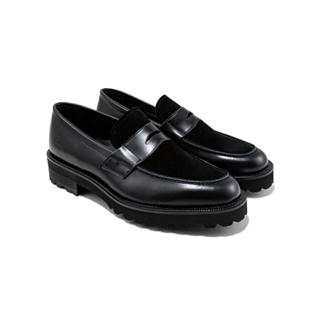 The Kenford Fineshoes |NEW CLASSIC COIN LOAFERS(MENS / BLACK BLACK SUEDE)