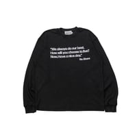 BE-SHARE |  Have a nice day waffle L/S TEE(BLACK)