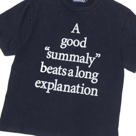 Summaly | ”Words" Logo Tee - Unisex - (Washed Navy)