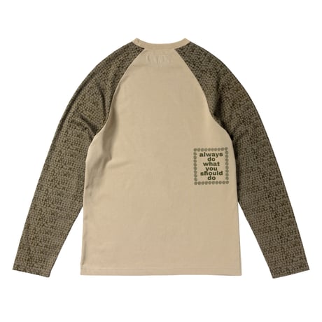 ADWYSD / BUBBLE PRINT RAGLAN L/S SHIRT (BROWN)