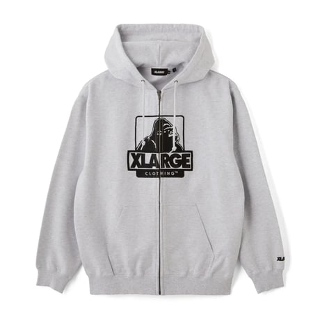 XLARGE | OG ZIP HOODED SWEATSHIRT(ASH)