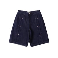 Dime / Pleated Baggy Denim Shorts (Indigo)