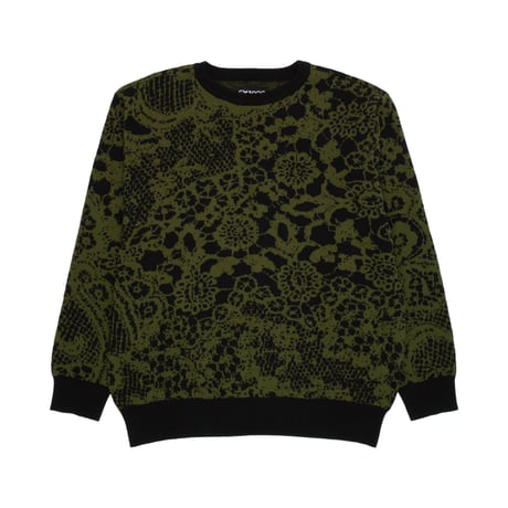 GX1000 / JACQUARD KNIT SWEATER (LACED GREEN)