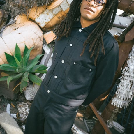BRAIN DEAD | SERGE WOOL TRUCKER JACKET (BLACK)