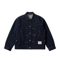 Dime / Pleated Denim Jacket (Indigo)