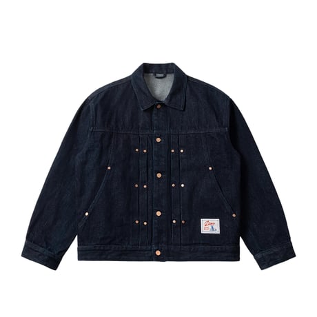 Dime / Pleated Denim Jacket (Indigo)