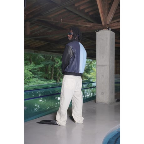 SPECIAL GUEST K.K.| Faux Leather Zip Jacket (Blue)