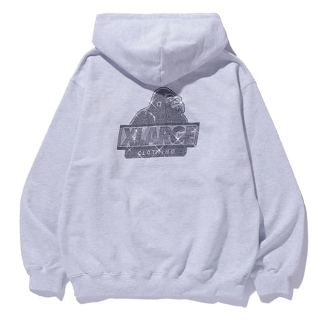 XLARGE | RHINESTONE OG ZIP HOODED SWEAT SHIRT(ASH)