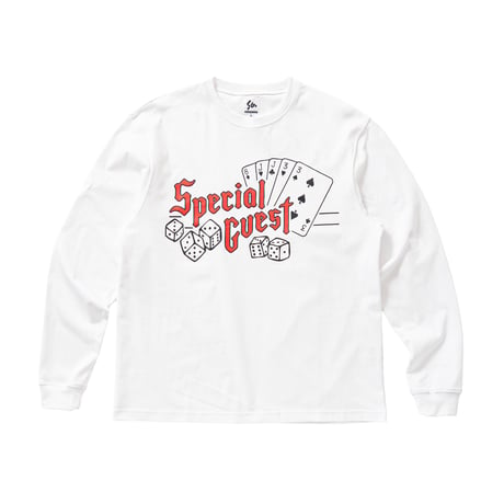 SPECIAL GUEST K.K.| Casino Logo L/S Tee (White)