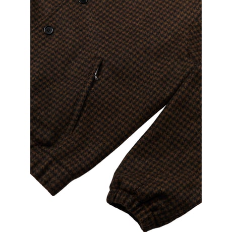 GRAND COLLECTION / WOOL HOUNDSTOOTH BLOUSON JACKET (ESPRESSO/BLACK)