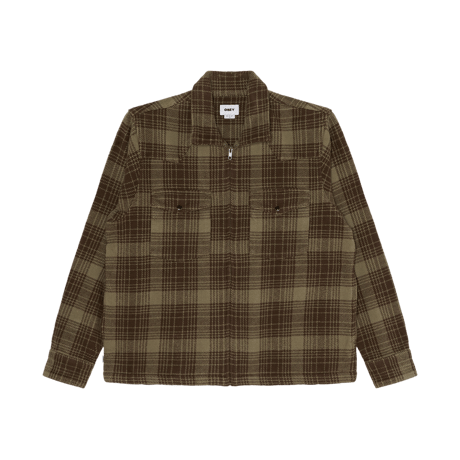 OBEY | WILLIE ZIP SHIRT JACKET  (TURKISH COFFEE MULTI)