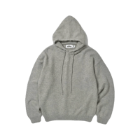 Little Yarmouth | Shetland Wool Knit Hoodie (Gray)