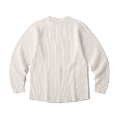 HELLRAZOR / WAFFLE L/S SHIRT (WHITE)
