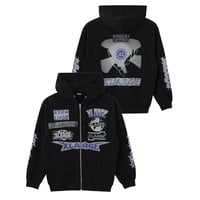 XLARGE | MULTI LOGO ZIP HOODED SWEATSHIRT(BLACK)
