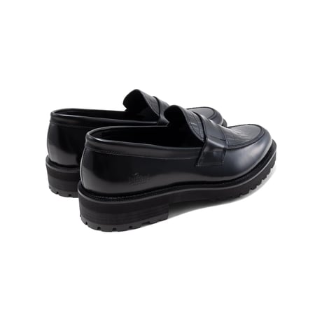 The Kenford Fineshoes |NEW CLASSIC COIN LOAFERS(MENS / BLACK BLACK CROCODILE)