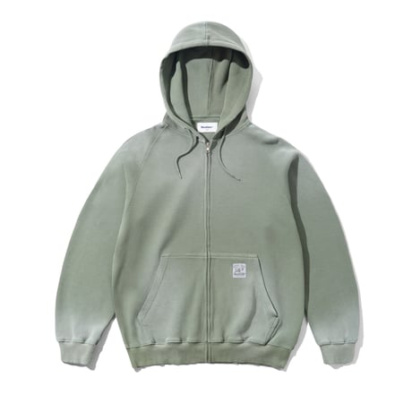 Butter Goods| Faded Waffle Zip-Thru Hood (Sage)